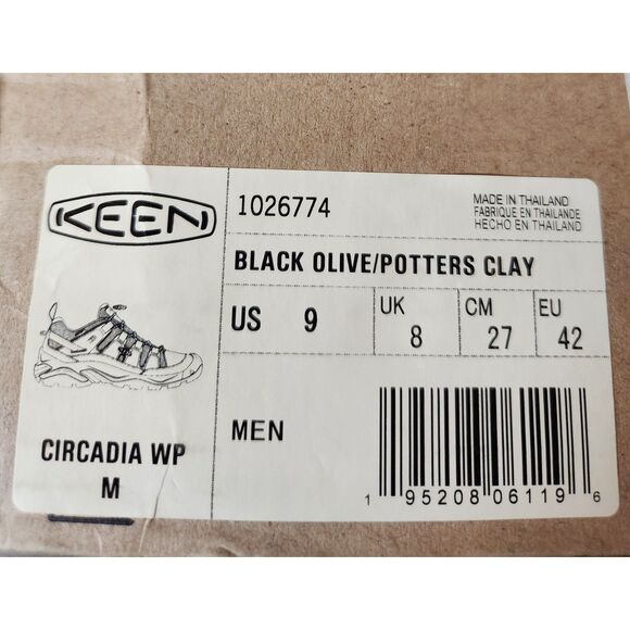Keen Circadia WP Waterproof Hiking Shoes | Men’s 9 | Black Olive / Potters Clay - Picture 10 of 10